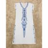 Plus Size Women's Beach Holiday Blouse Vintage Style Embroidered Long Dress