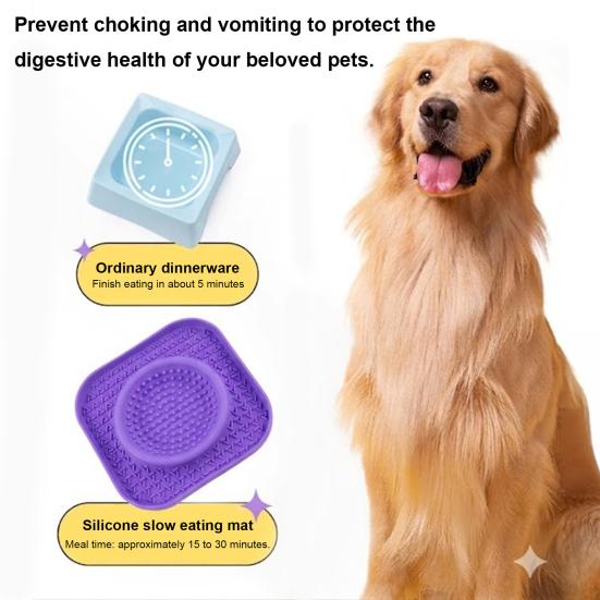 Slow Feeder Dog Bowls And Licking Mat Anti-Slip Silicone Dog Lick Bowl for Dogs Cats Interactive Puzzle Toy for Anxiety Boredom