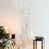 Beige Boho Wall Hanging Decor Cotton Thread Wall Pendant Exquisite Lotus Woven Tapestry  Bedroom