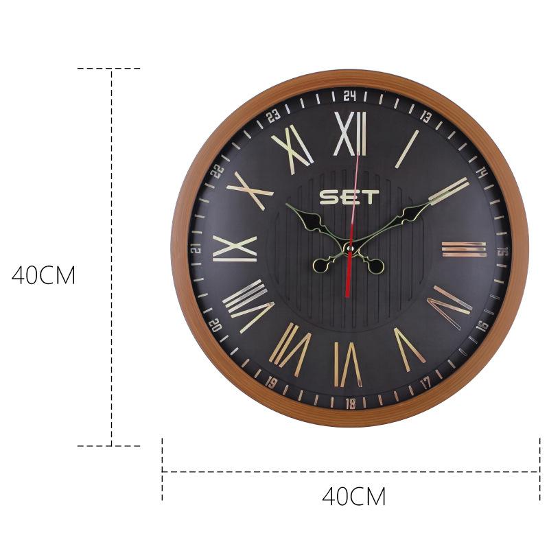 Youdaoplaceholder0 Holzmaserung Kunststoff Wanduhr, Schlafzimmer Kreative Wohnzimmer Wanddekoration, Quarz Uhr, Stille Uhr