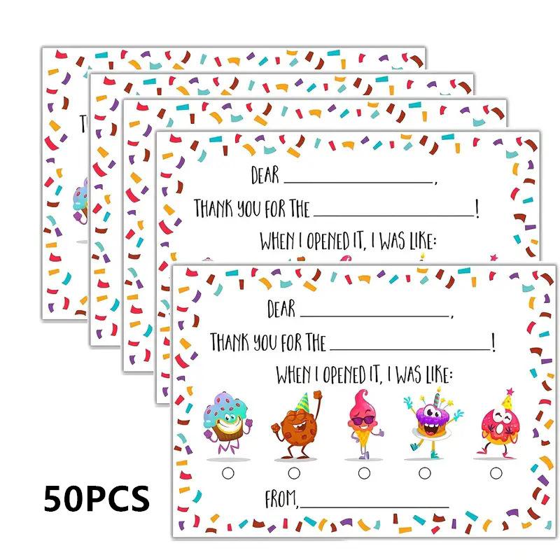 

50 карточек, 6 * 4 дюйма, Открытки с благодарностью, Настраиваемые, Благодарственные открытки, Карточки для положительного признания и похвалы, Украшения для вечеринок, Коммерческие Pack of 50