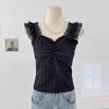 Summer Exquisite Tops Niche and Elegant Korean Style Wear White Lace Vest for Women
