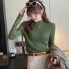 Fashion Solid Half High Neck Knitted Sweater Women Slim Fit Casual Elegant Pullover Sweaters Autumn and Winter Long Sleeve Knitwear Sweater Tops 24841