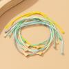 Simple pull small love multi-piece hand rope, colorful versatile sweet Mori heart bracelet