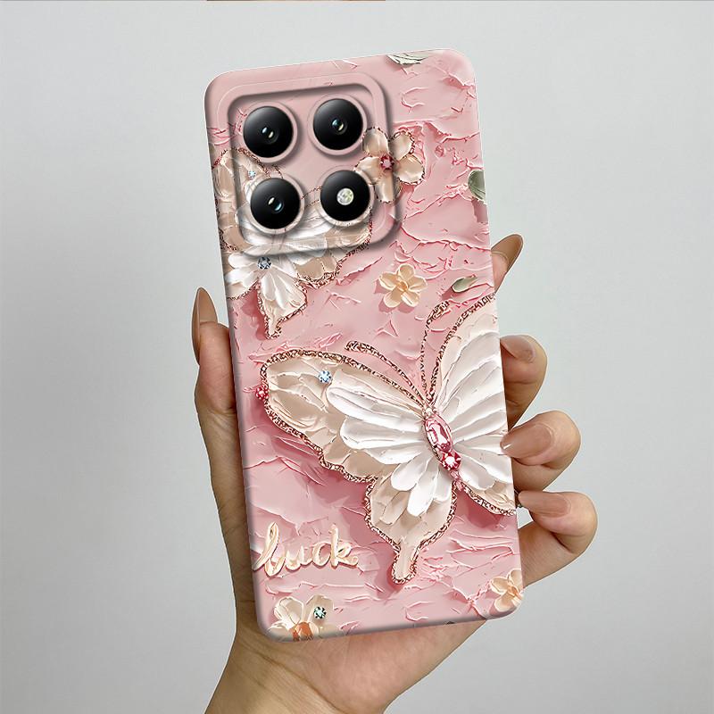 For Xiaomi 14T Pro Phone Case 14Tpro Soft Silicone TPU Sweet Painted Casing Cartoon Printed Shockproof Protective Back Cover