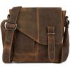 Men's Leather Shoulder Bag, Small, Elegant, Brown, Beltimore