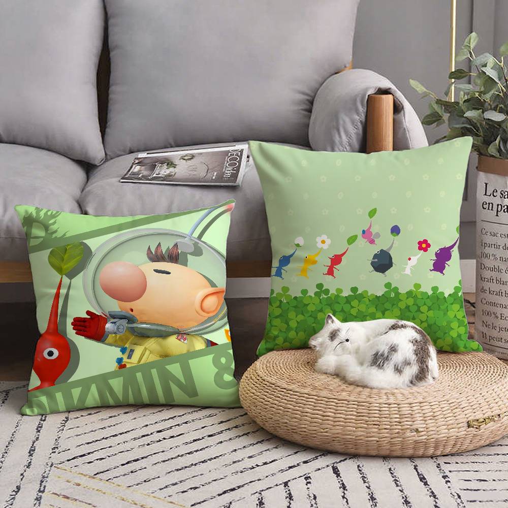 Cartoon P-PIKMINS Pillow Case Home Decor Throw For Sofa Bed Car Room Decor Gift Idea