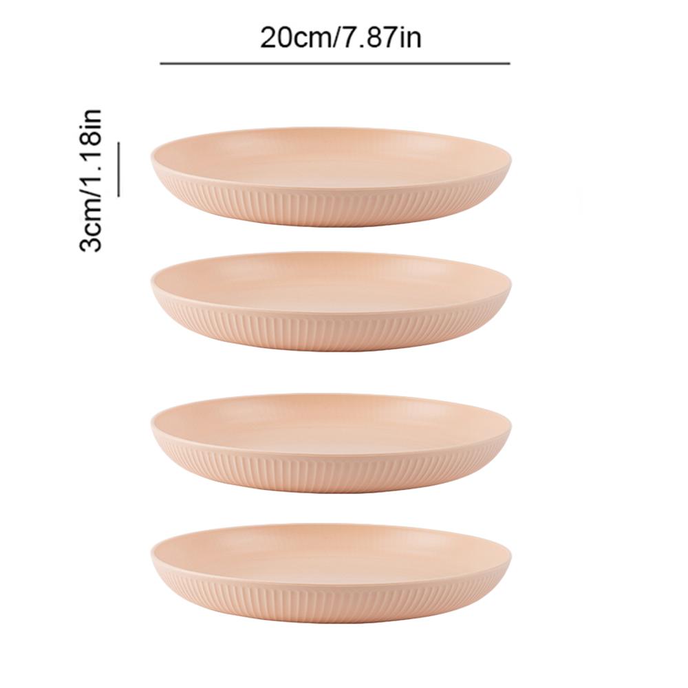 4/16Pcs Wheat Straw Tableware Set Eco Friendly Unbreakable Dinnerware Kitchen Cutlery Kids Dishes Eating Cutlery Camping
