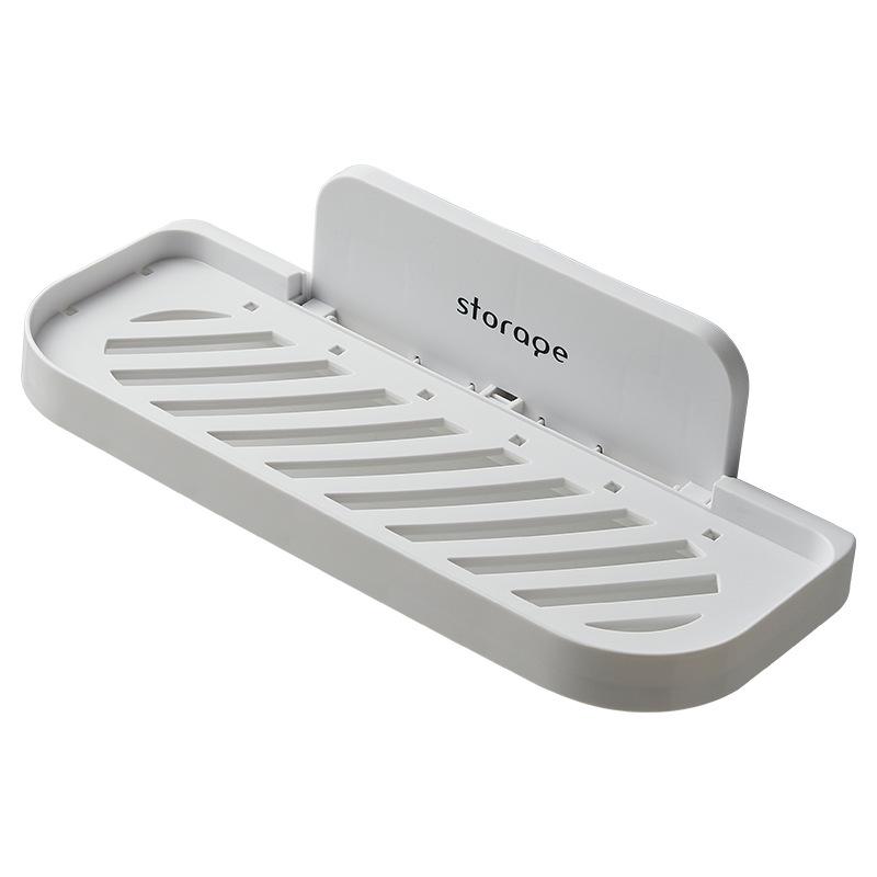 

Настенная вешалка для ванной комнаты без отверстий для хранения полотенец и туалетных принадлежностей белый