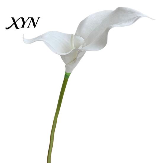 EVA Material Flowers Artificial Calla Lily Flowers, Flexible Branches Realistic Faux Flower, Soft Touch Fake Lilies for Home Wedding Decor Single Stem