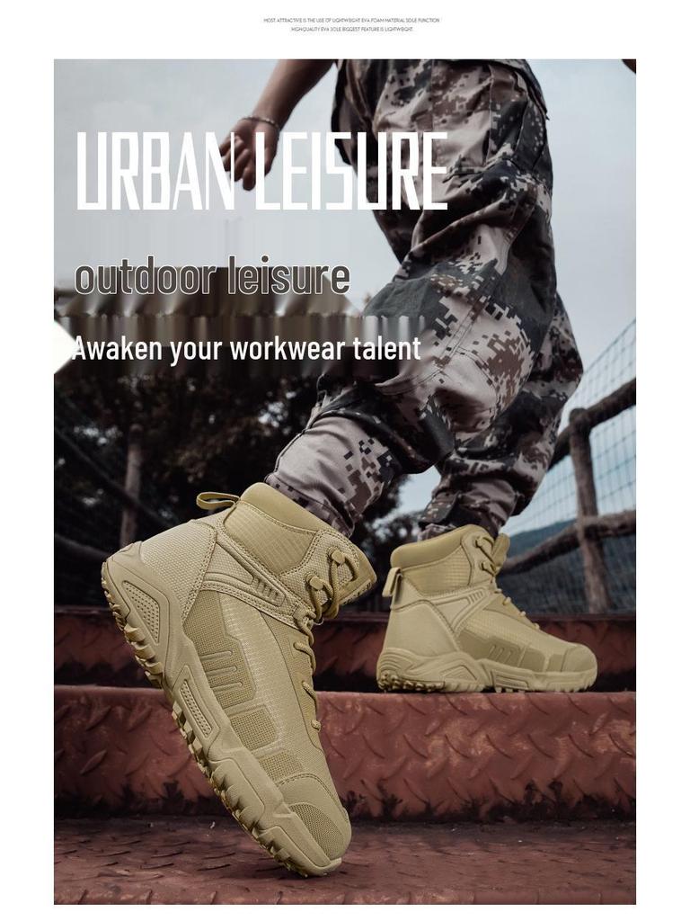 Mid-Height Waterproof Adventure Boots - Non-Slip, Wear-Resistant, All-Season Tactical Workwear