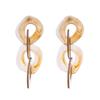 Statement Acrylic Long Link Chain Drop Earrings for Women Brincos Vintage Big Resin Geometric Dangle Earring Fashion Jewelry