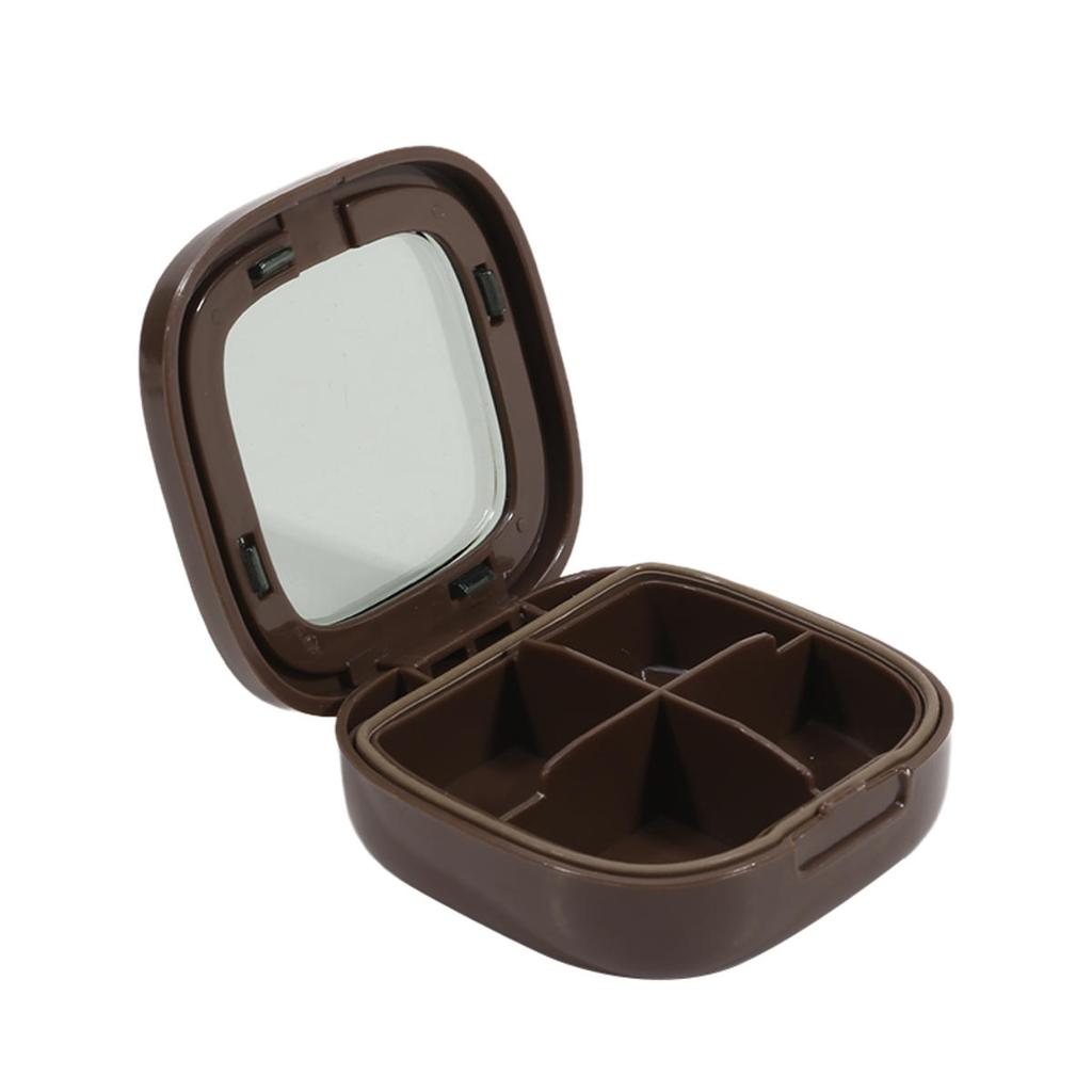 PP Mini Portable 4/6 Grids Pill Box Travel Fishoil Organizer Container Sealed Tablets Storage Dispenser Box for Vitamin