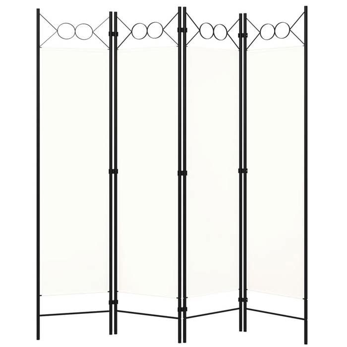 VidaXL Room Divider 4 Panels Cream White 160x180 Cm