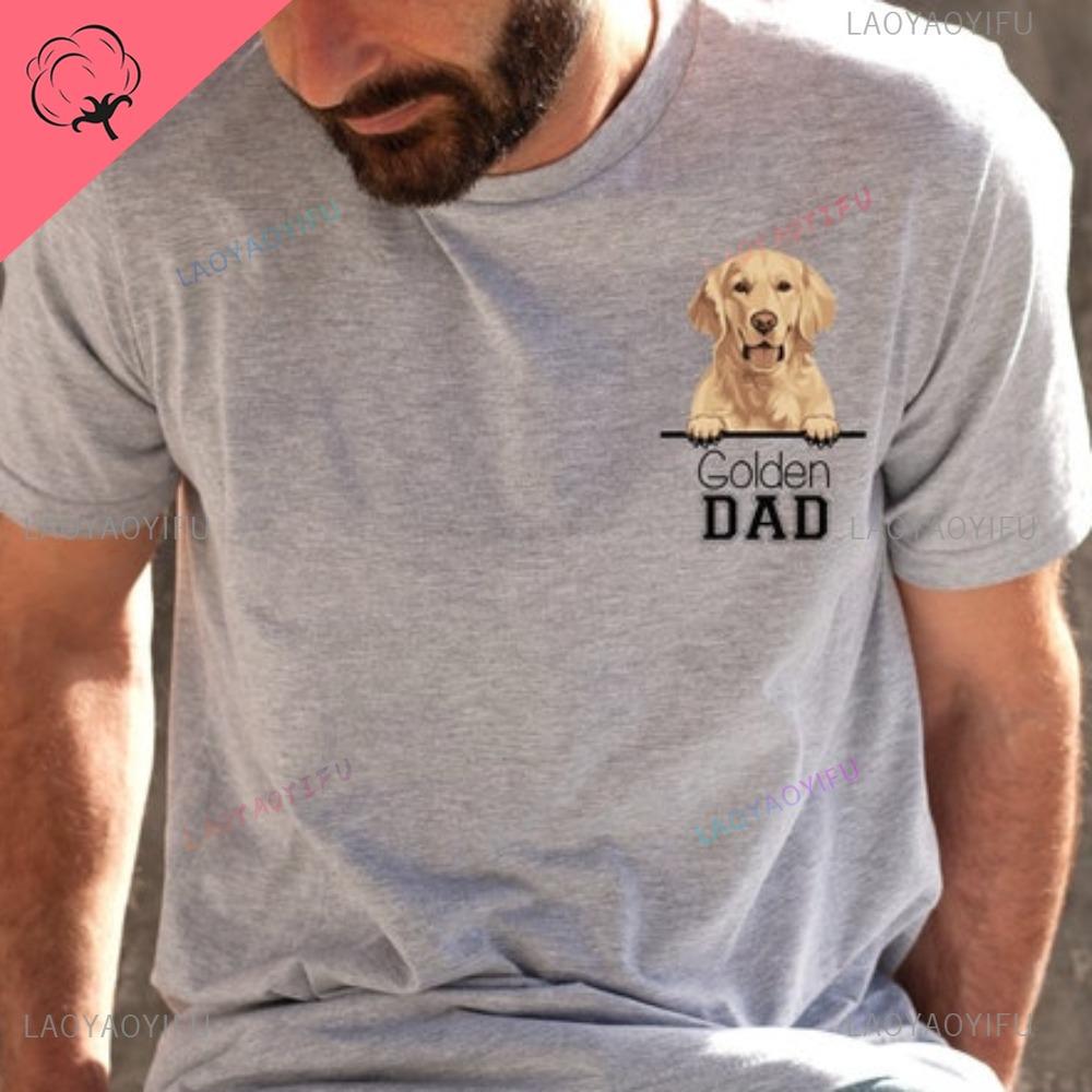 Golden Retriever Gift Tshirt Life Is Golden Dog Man Gift Dog Dad TShirt Fathers Day Gift for Golden Retriever Lovers Tops