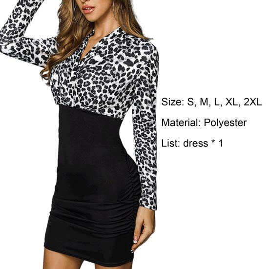 Vestito Sottile Facile da Indossare Poliestere Manica Lunga Donna Vestito Mini per Quotidiano