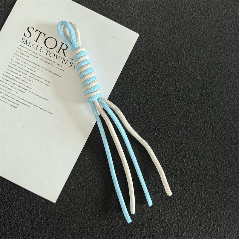 NEW Creative Anti-Lost Knot Nylon Rope Keyring Colorful Braided Lanyard Keychain For Car Backpack Pendant Accessories Gift