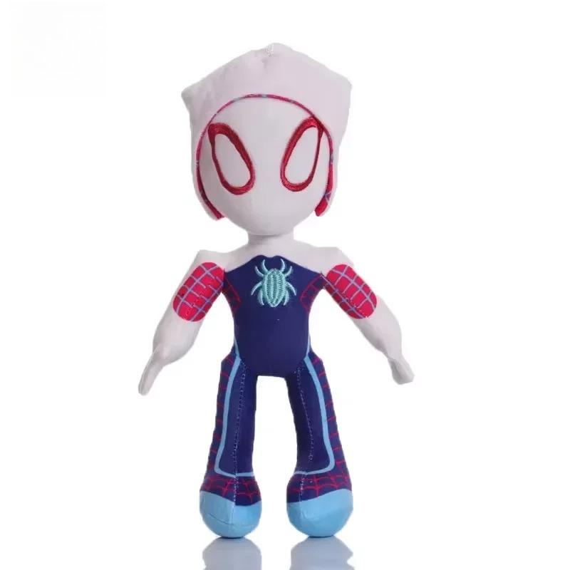 25-30CM Anime Avengers Spiderman Plush Toys Into Spider-Verse Gwen Peter Parker Noir Dolls Soft Stuffed Toy For Kids Gifts the Cuddly Fluffy Huggable