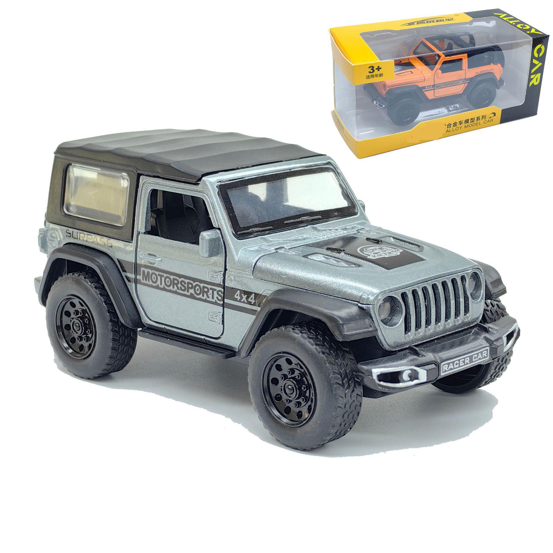 

Модель автомобиля из сплава Кукольная машина Внедорожник Функция инерционного движения Детская игрушка серый