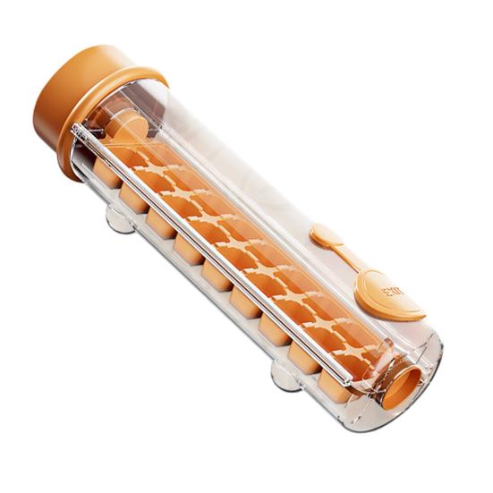 

Fridge Storage Ice Cube Maker with Rotating Release BPA-Free Plastic Mold for Freezer Leak-Proof Stackable Space-Saving Ice Box for Home Party