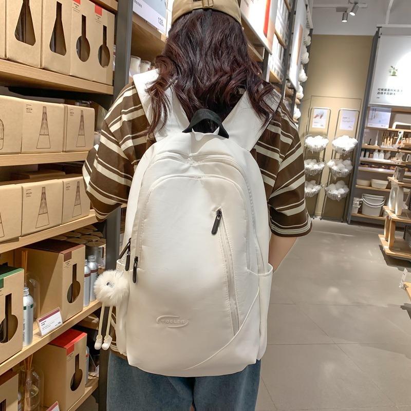 School Bag Junior High School Girls College High School Students College Students Backpack Simple Large Capacity Backpack