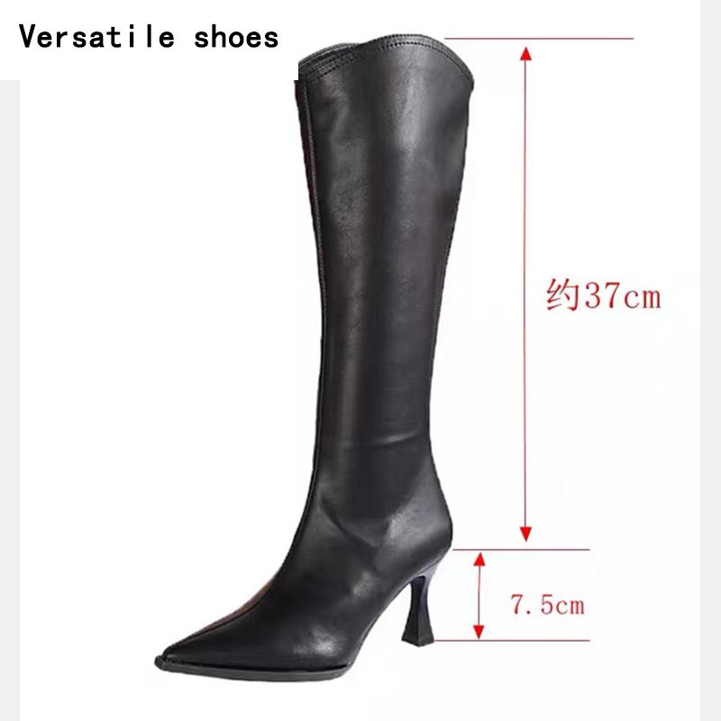 Kniehohe Stiefel für Damen, Stretch, modisch, elegant, für Tanzpartys, Abschlussballschuhe, High Heel, moderne lange Stiefeletten für Damen