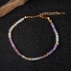 Fashion S925 Sterling Silver Natural Amethyst White Crystal Color Treasure Beaded Bracelet Women'S Versatile Premium Jewelry