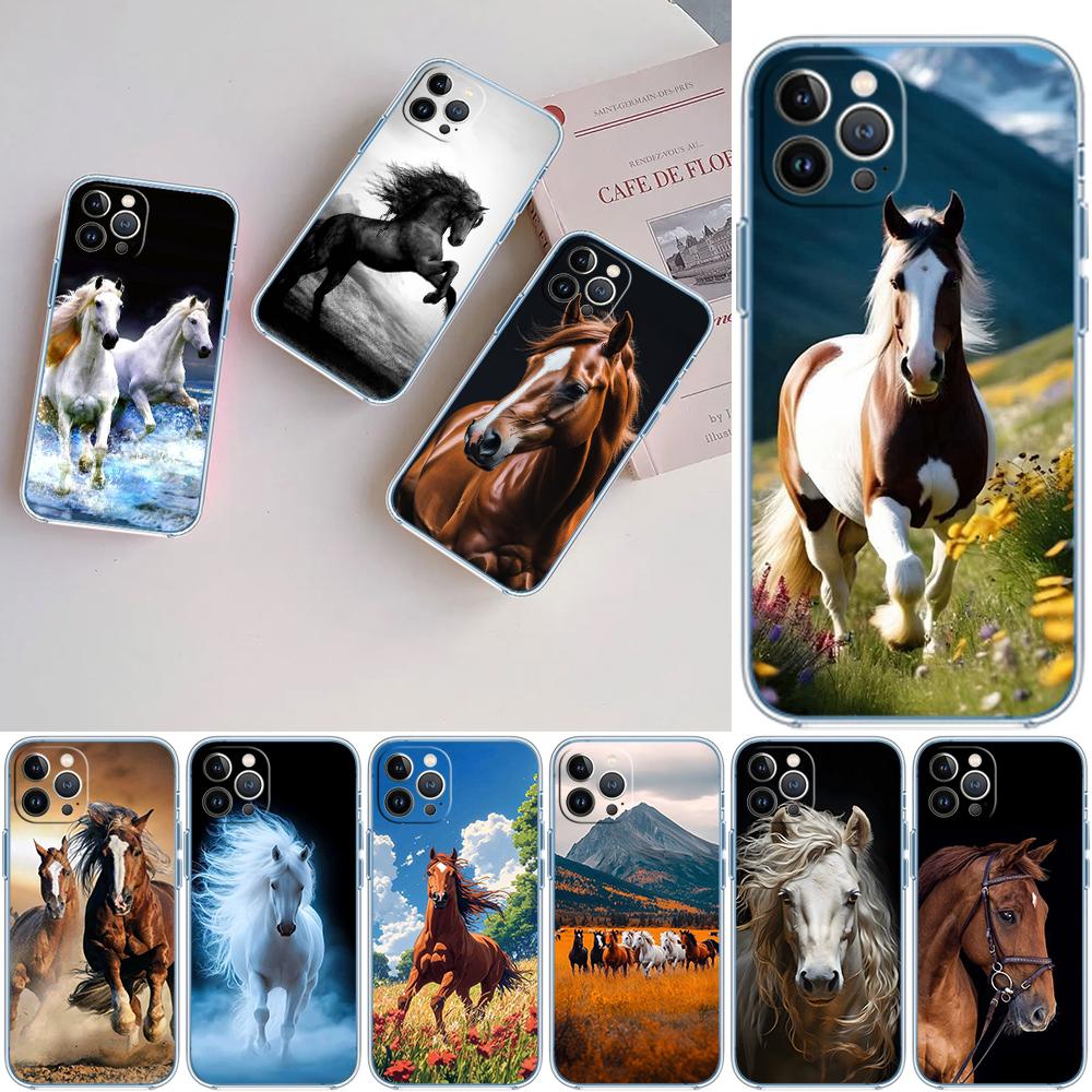 FM22 Fine Horse Soft Shell Transparent Phone Case for Motorola Moto Edge 20 30 40 50 S30 Fusion Ultra Pro Neo Lite + G200 G23