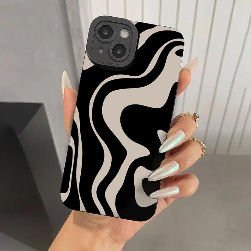 Fashion Zebra Stripe Pattern Silicone Case for Xiaomi Redmi Note 13 12 Pro Plus 5G 12S 11S 11 10S 10 Redmi 13C 12C 4G Soft Cover