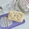 Student School Supplies Cute Bow Cosmetic Bag Female Large Capacity Makeup Bag Office Stationery Storage Bags