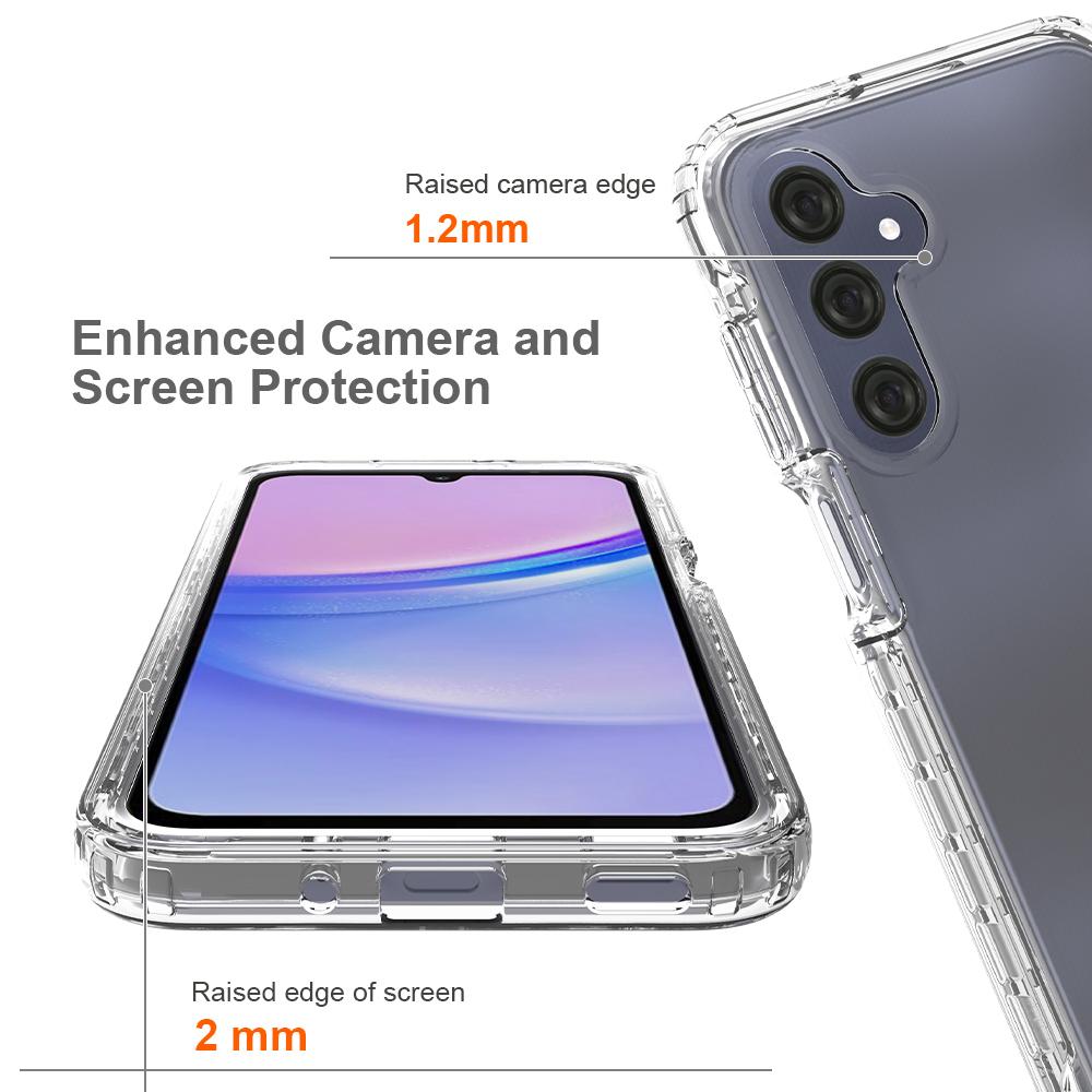 For Samsung Galaxy A16 5G/A16 4G Case TPU+PC 2-in-1 Drop-Proof Clear Phone Cover