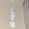 Transparent Keychain Cute Wind Chime Pendant Keyring Mobile Phone Lanyard Kawaii Bag Decorative Accessories Home Decorations