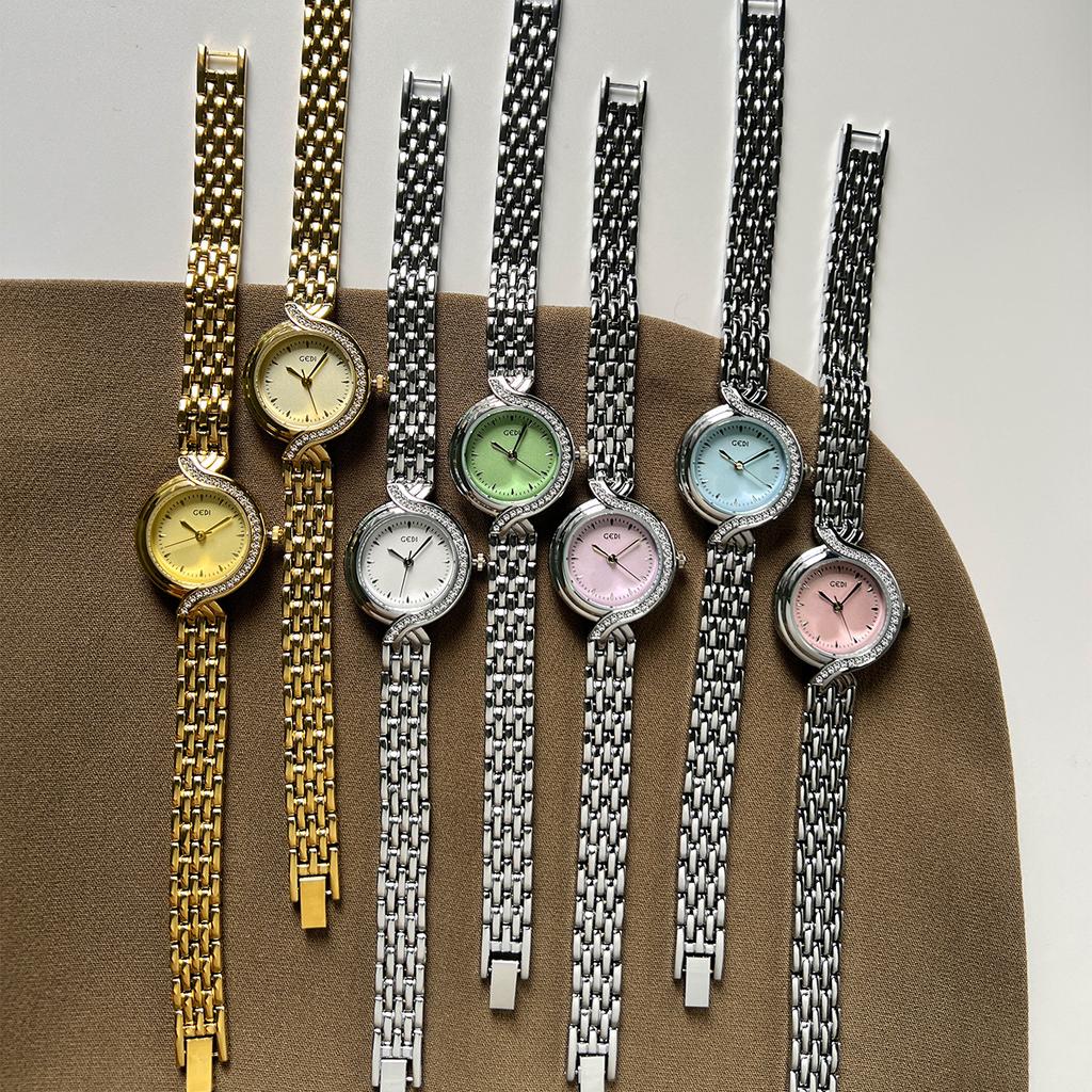 Watch Women'S Light Luxury Bracelet Watch Niche Diamond-Encrusted Temperament Women'S Waterproof Quartz Watch