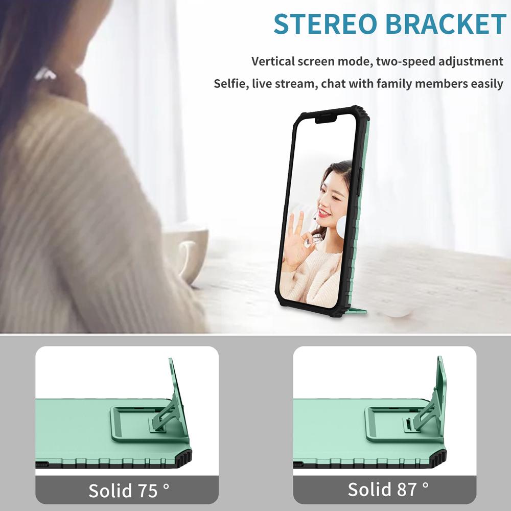 KEYSION Shockproof Case for Infinix Hot 11 Play 10 Push Pull Camera Protection Live Stand Phone Cover for Hot 11S NFC 10i 10S