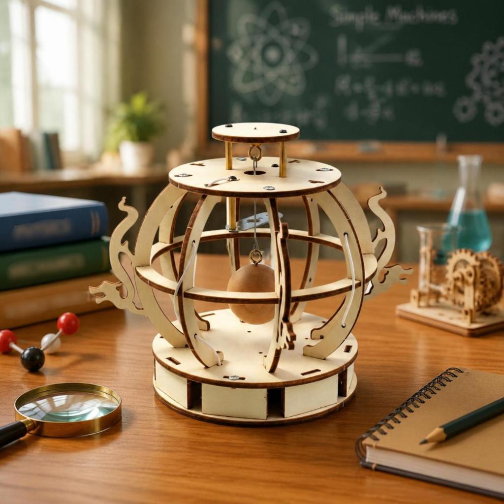 Seismic Alarm Kit DIY Pendulum Model Wooden for Students, Science Experiment