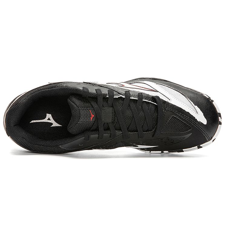 Mizuno Wave Medal 6 Shock Absorbing Non-Slip Low-Top Table Tennis Shoes Unisex Shoes Black White Red 81GA191519