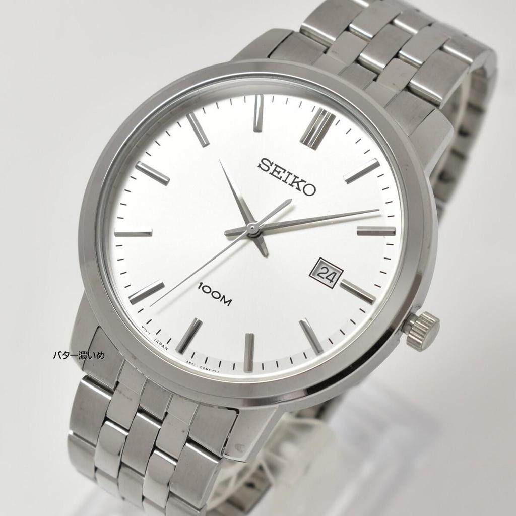 Used Used Item, Battery Replaced, Seiko SEIKO Men's Watch, Quartz, Silver Dial, Stainless Steel Band, Metal Band, Analog, Three-hand, 6N42-00N0