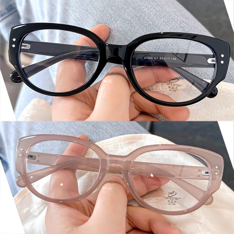 2Pcs Transparent Large Myopia Glasses Ultralight Square Frame Anti-Blue Minus Eyeglasses Retro Prescription Eyewear