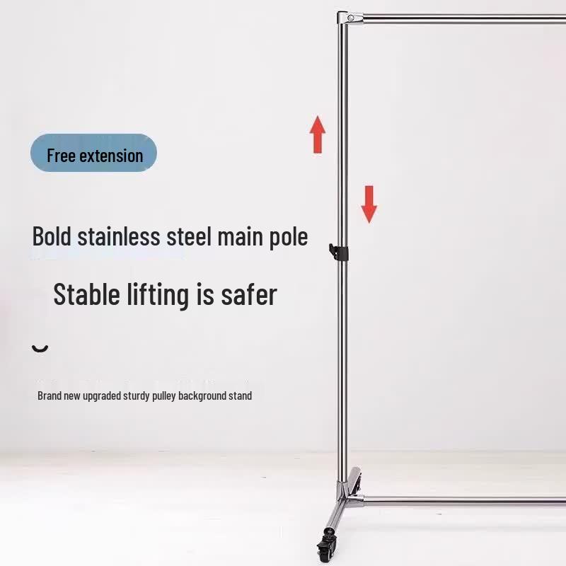 Miaotu Stainless Steel Adjustable Mobile Background Stand Kit