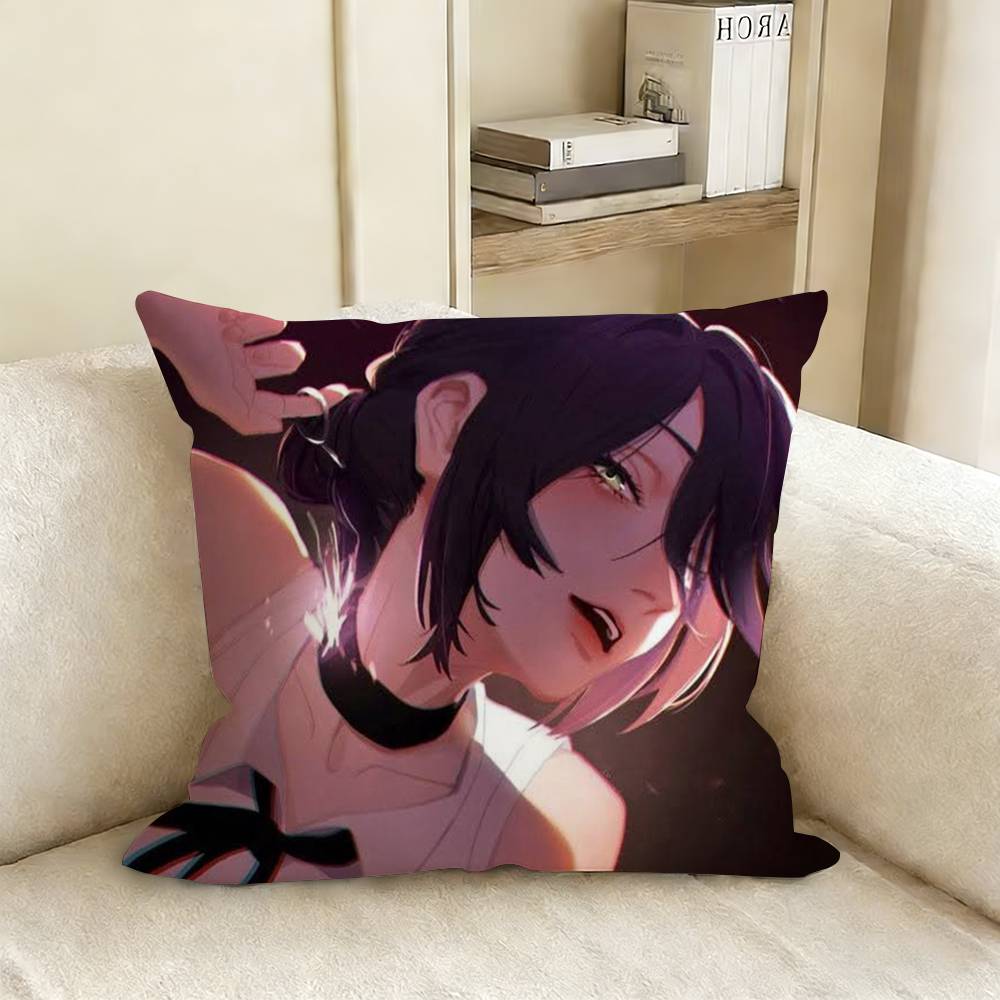 CChainsaw Man Cool RReze Pillow Case Living Room Sofa Cushion Cover Suitable For Home Bedroom Room Decoration