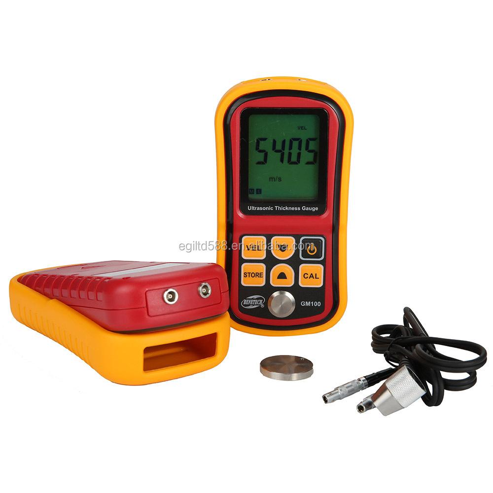 Benetech GM100 Ultrasonic Thickness Gauge Digital LCD Metal Thickness Gauge Sound Velocimeter 1.2-225mm(Steel)0.1mm Resolution