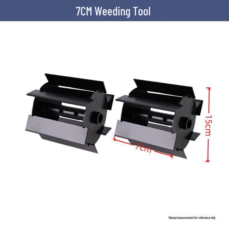 

Насадки для газонокосилки: Прямой нож, Косой нож, Колесо для рыхления почвы, Колесо для копания канав, Прополочное колесо, Колесо для глубокой обработки почвы, Универсальный.