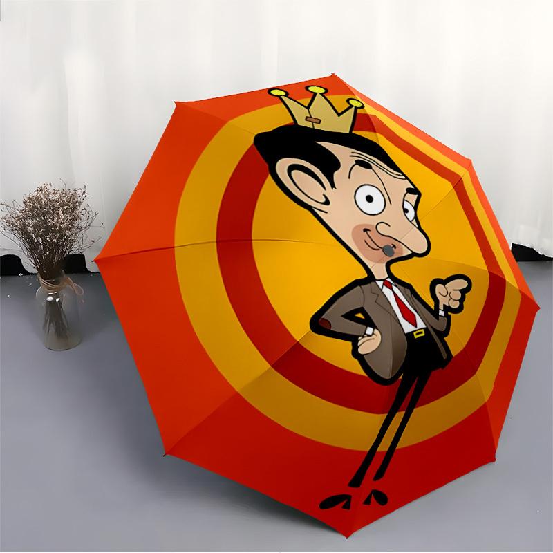1 pz Sig.. Ombrello Pieghevole Automatico Apri/Chiudi Fagiolo, Ombrello da Viaggio Compatto Portatile, Regalo di Compleanno/Natale per Uomini e Donne L1110y29