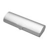 Pearl Glasses Case Hard Stylish Women's Men's Aluminum Compact Sturdy Glasses PC Glasses Reading Glasses Silver SA-92(M) Gift Present