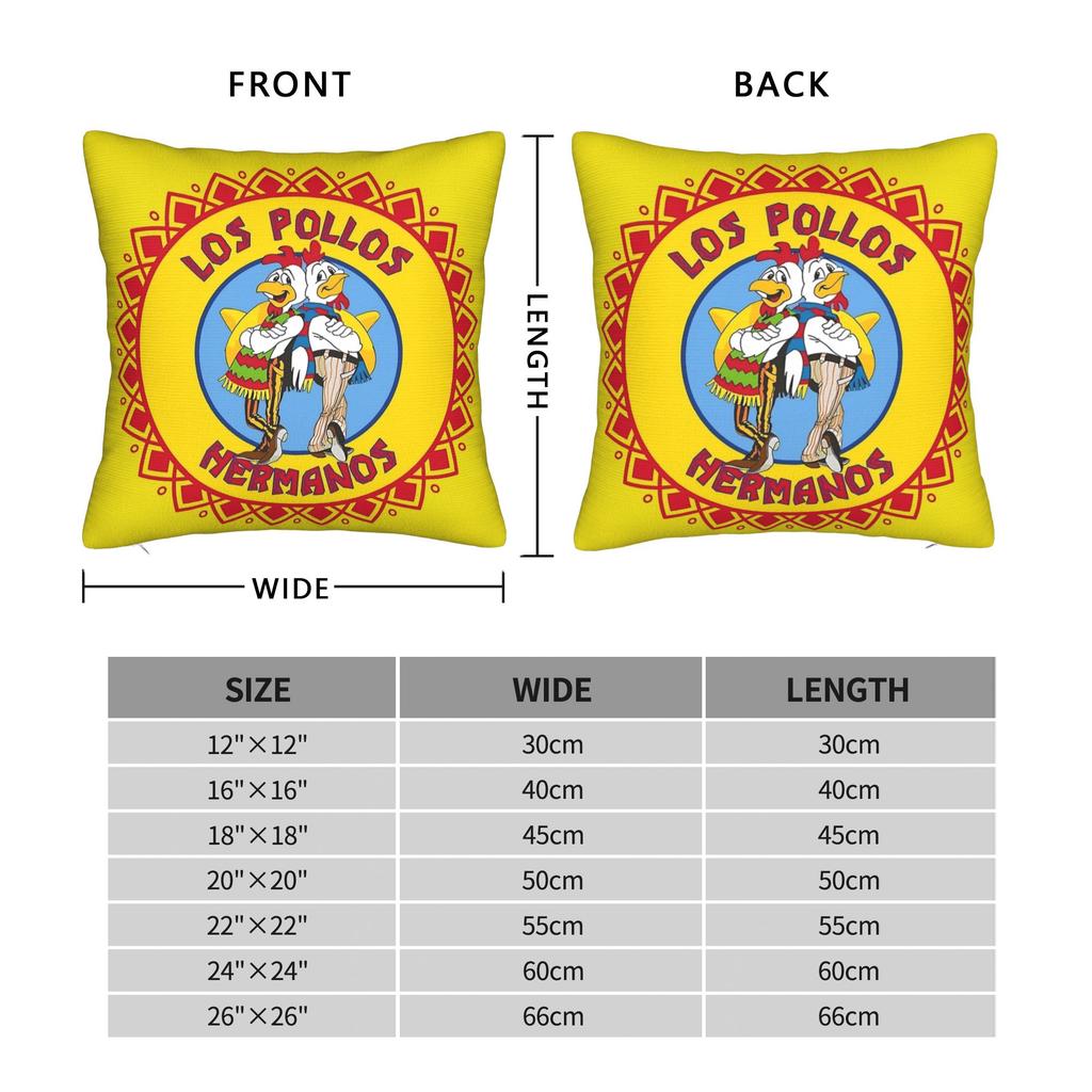 Los Pollos Hermanos  Pillow Cover  Graphic Cushion Cover Kawaii Pillow Case For Sofa Home Decoration