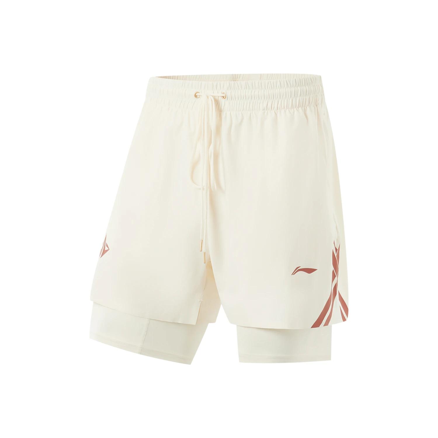 

Li Ning Профессиональная баскетбольная серия Свободные Быстросохнущие Буквенные Со средней посадкой Удобные Универсальные Спортивные шорты Мужские шорты AKSU979-1 M