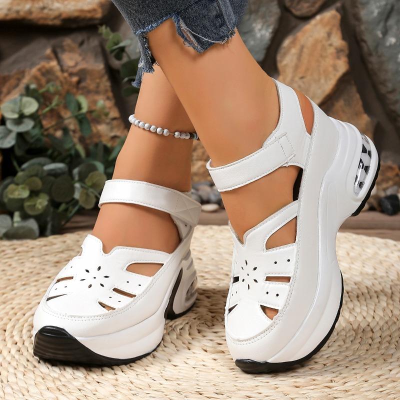 

Fashion 2025 Fashion Ladies Shoes Closed Toe Women s Sandals Summer Casual Plus Size Hollow Out Comfortable Best Seller Wedge Sandals 35 белый