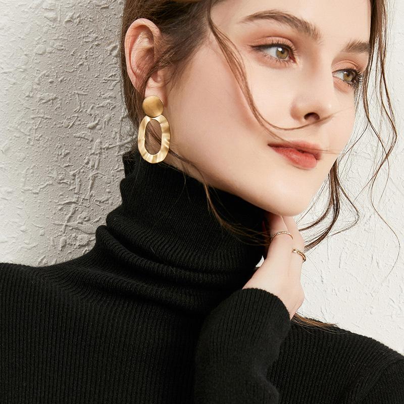 Autumn Winter Solid Color Turtleneck Bottomed Knitting Pullover Top Women Casual Fashion All-match Slim Sweater