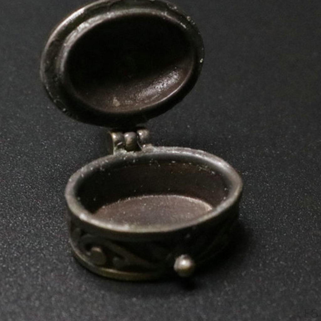 Asche Schmuck Medaillon Kette Urne Gedenk Anhänger Halskette Graviert Messing