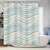 Blue and White Stripes Waterproof Shower Curtain Modern Bathroom Decoration Waterproof Fabric Home Bathroom Accessories Wholesal